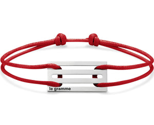 perforated red cord bracelet le 3.3g