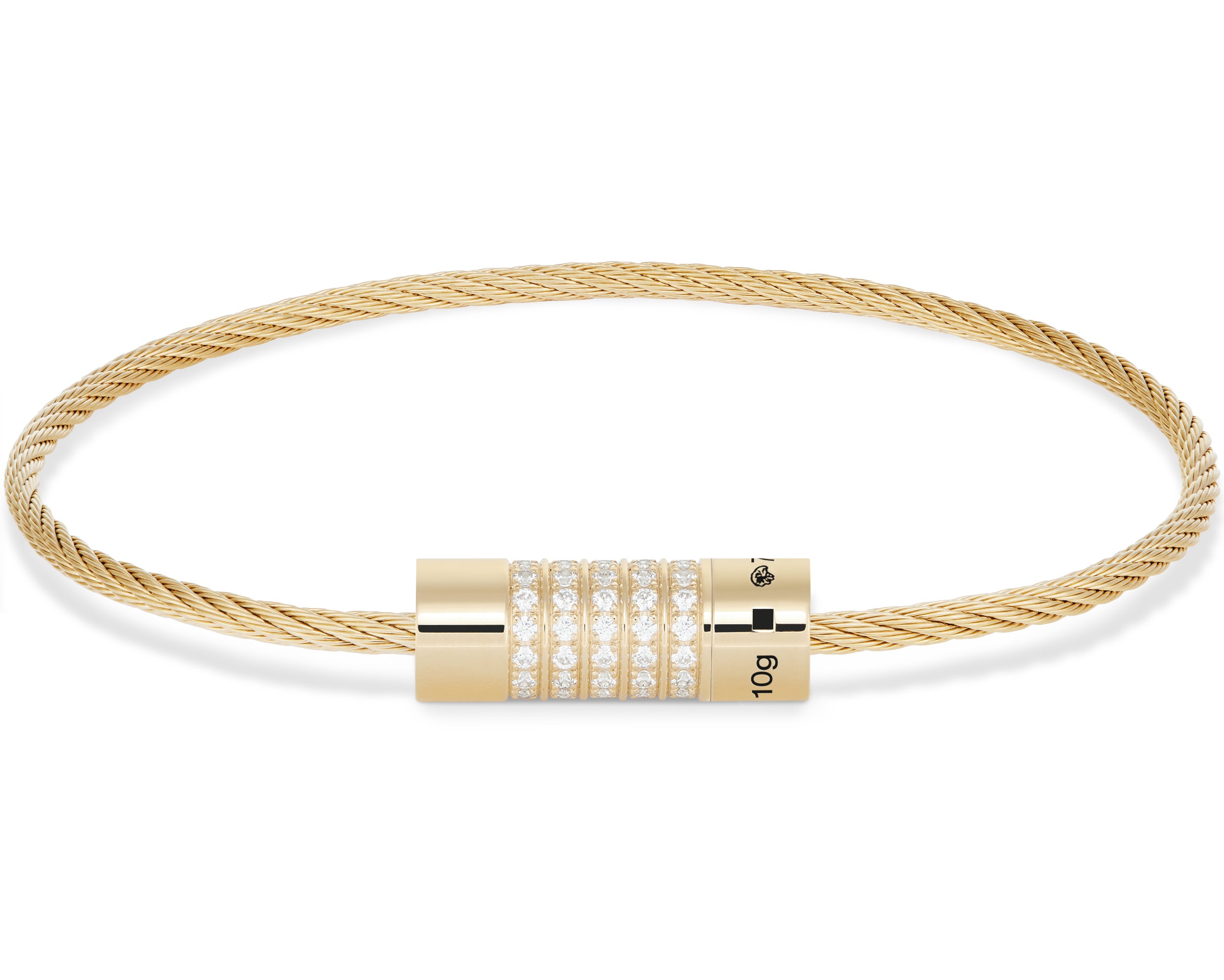 cable bracelet with diamonds le 10g