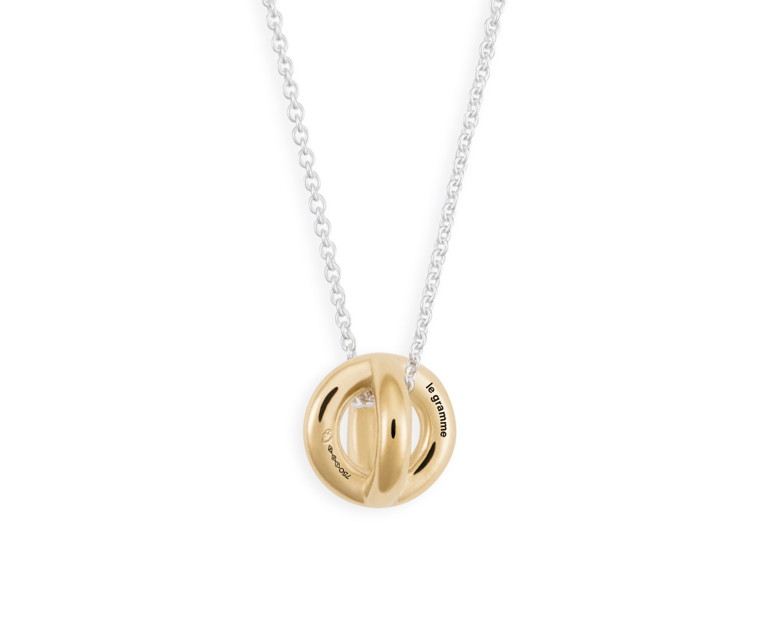 LE GRAMME シルバーネックレス シルバー925 3g entrelacs entrelacs medal la 3g – le gramme