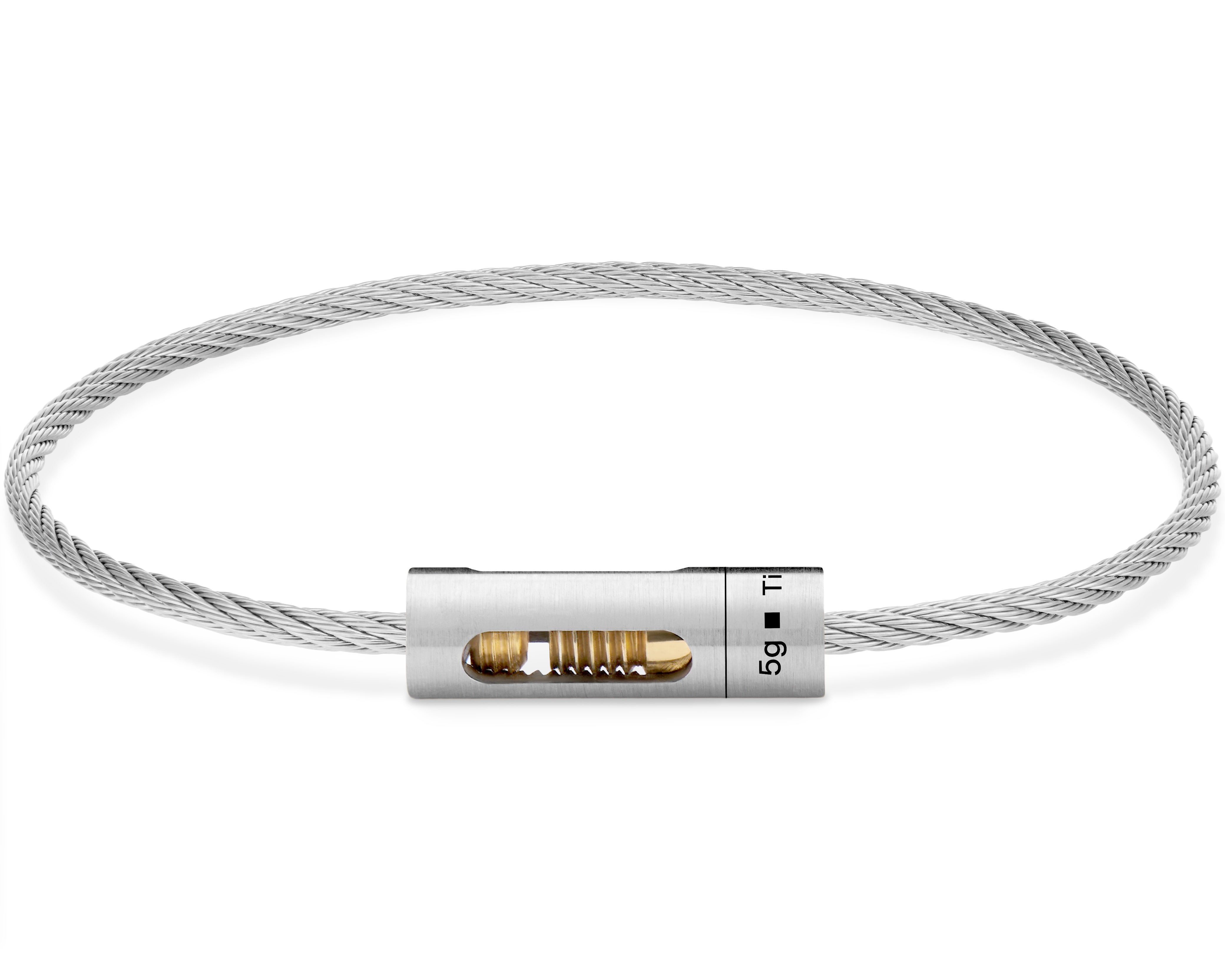 punched cable bracelet le 5g le gramme