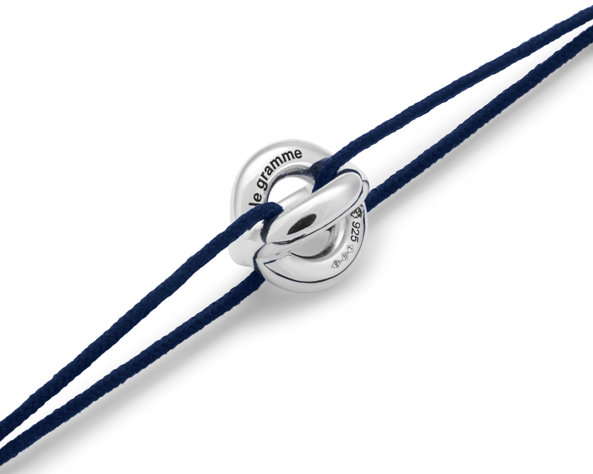 navy blue interlaced cord bracelet le 3g