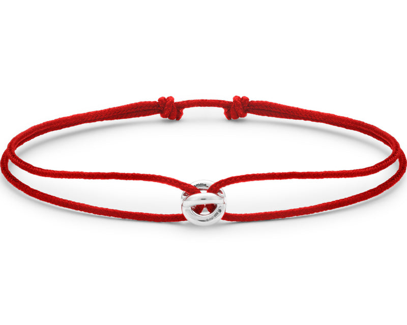 red interlaced cord bracelet le 1g