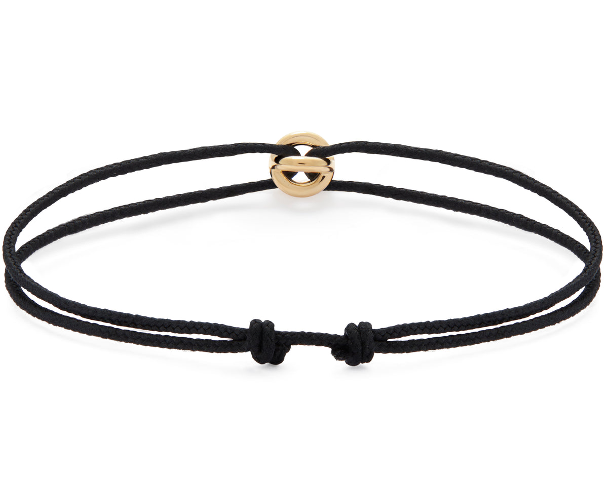 black interlaced cord bracelet le 1g – le gramme