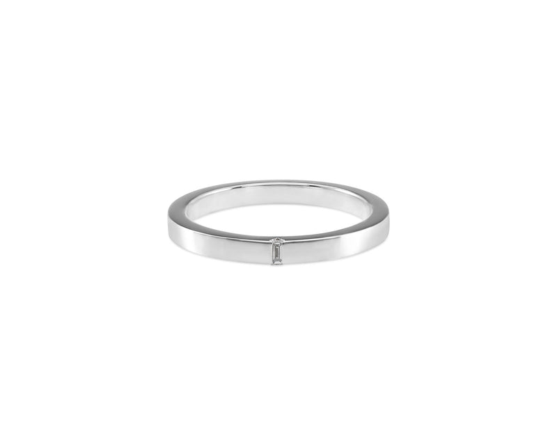 2mm ribbon ring with diamond la 5g