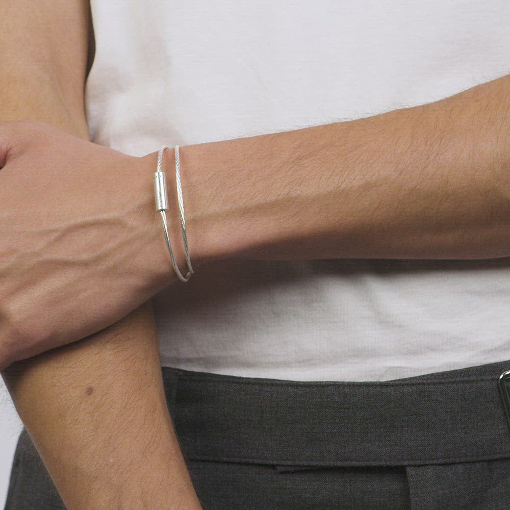 Le Gramme cable bracelet - Silver