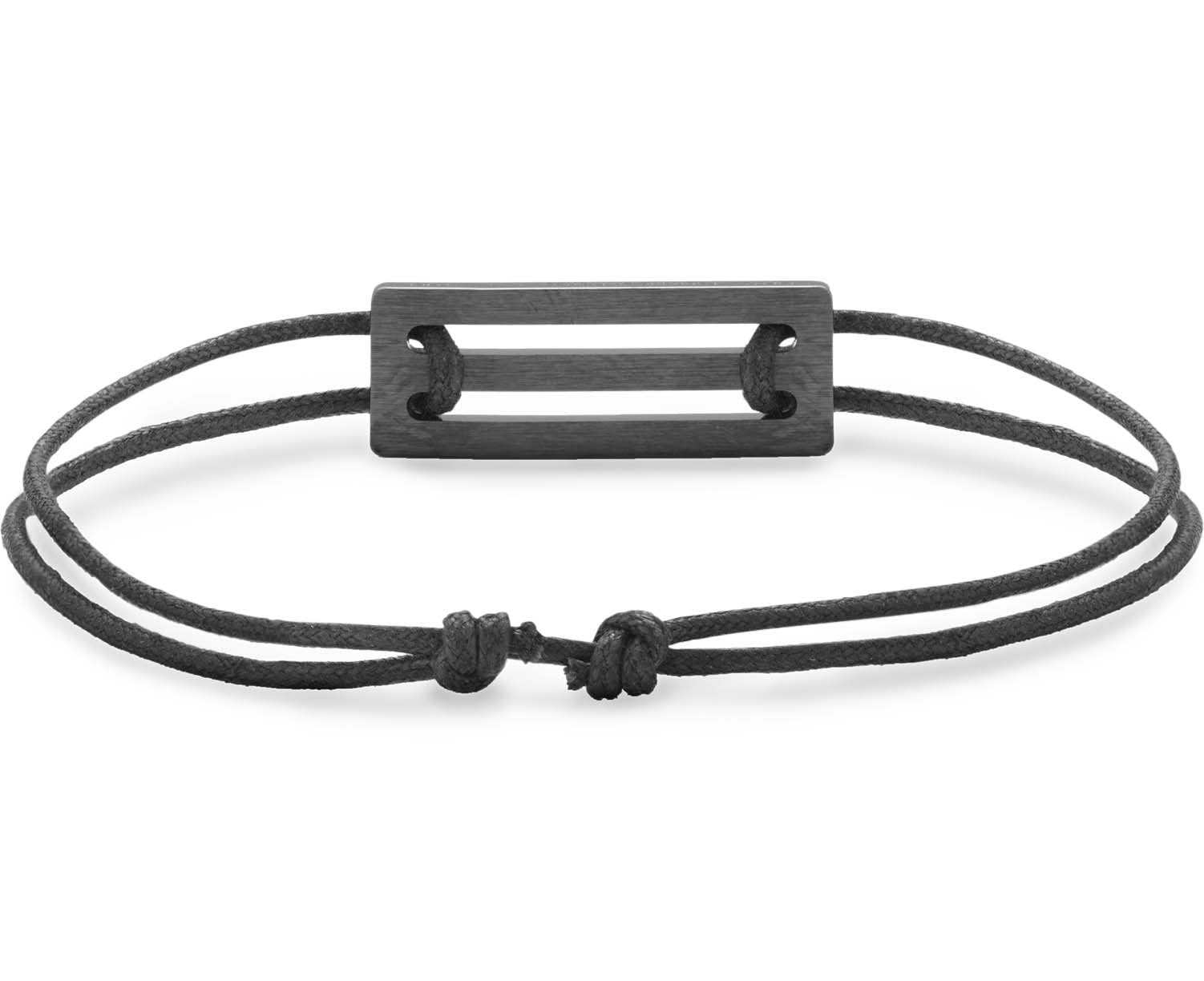 perforated black cord bracelet le 1.7g – le gramme