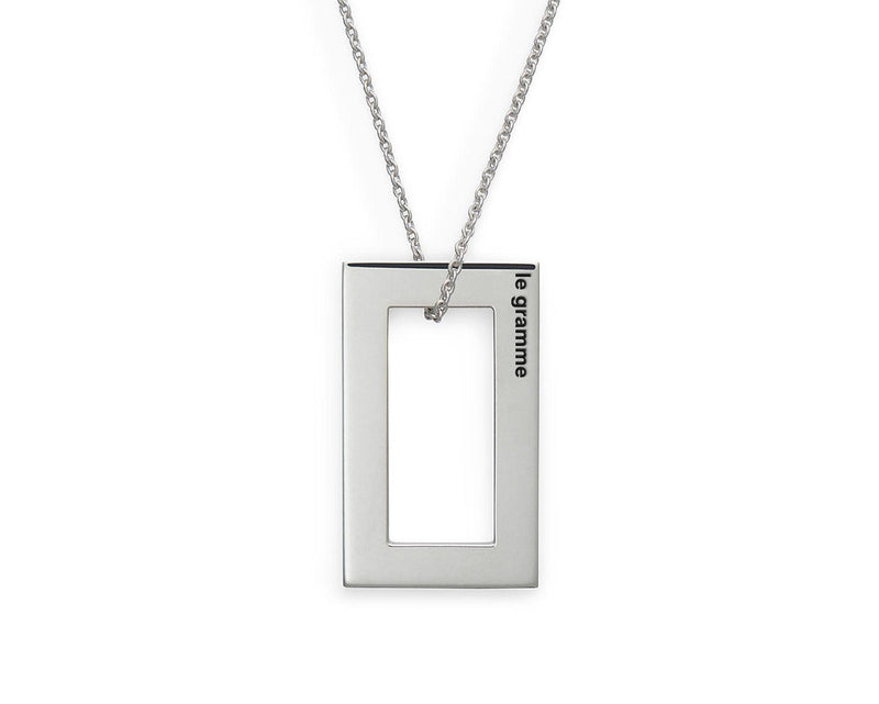 Silver Necklace Set For Men : Rectangle Pendant Necklace and 4.5mm Fig –  Boutique Wear RENN